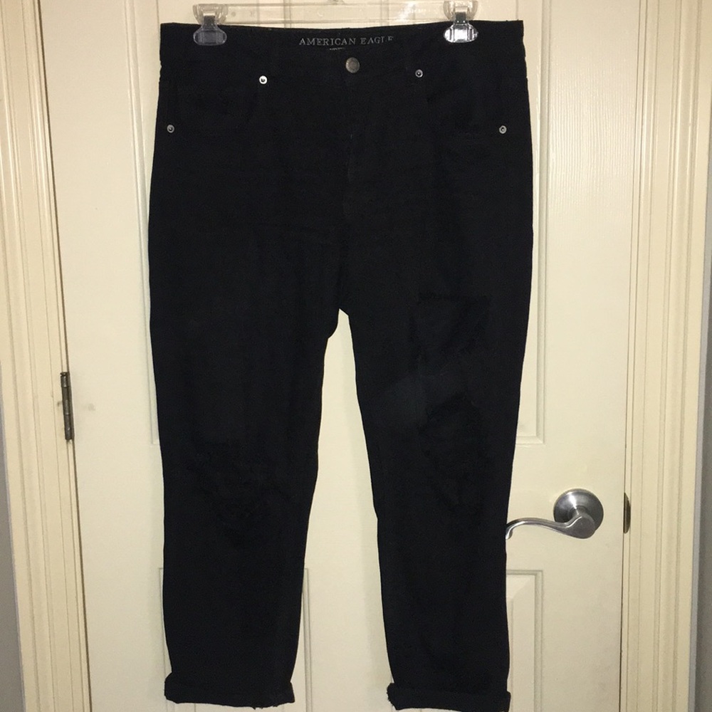Black American Eagle Boyfriend Jeans
